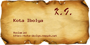 Kota Ibolya névjegykártya