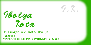 ibolya kota business card